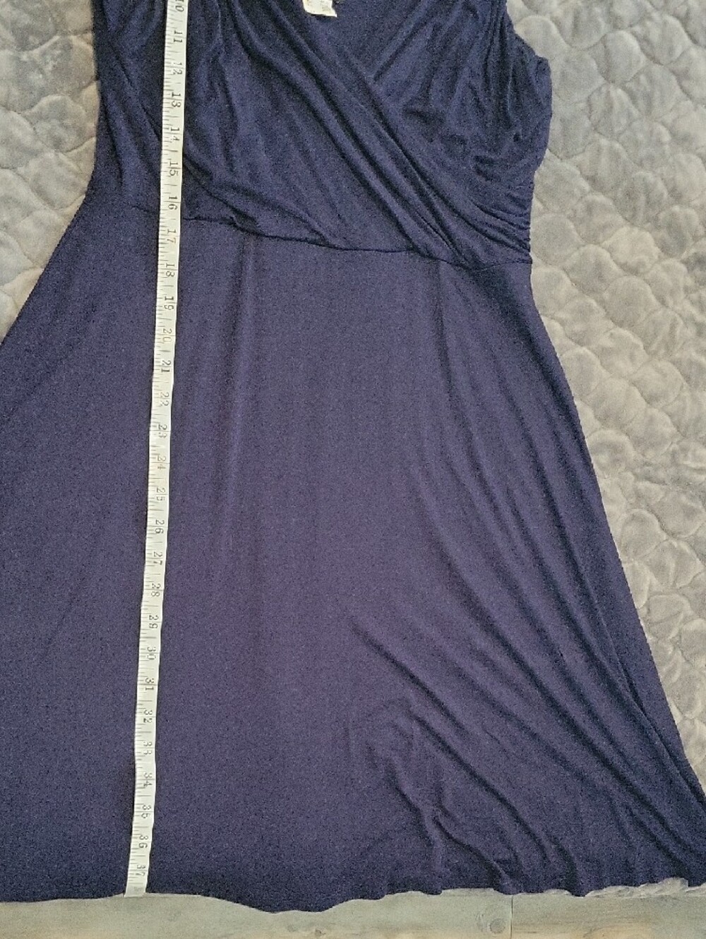 VENUS Deep Navy Cap Sleeve Wrap Midi Dress - Picture 8 of 8